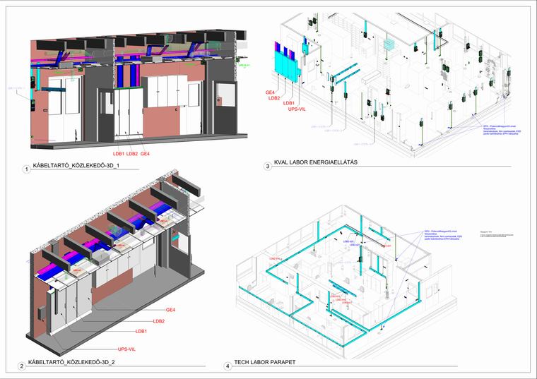 Labor átalakítás – BIM villamos tervezés referencia, Electric System Plan Kft.