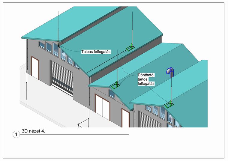 Robbanásveszélyes kilégző villámvédelmi terv – BIM villamos tervezés referencia, Electric System Plan Kft.